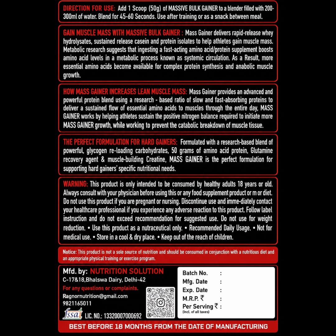 Ragnor Nutrition Massive Bulk